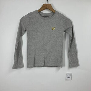 True Religion Grey Gold Classic Logo Unisex Long-sleeved Top Size 7‎ NWT